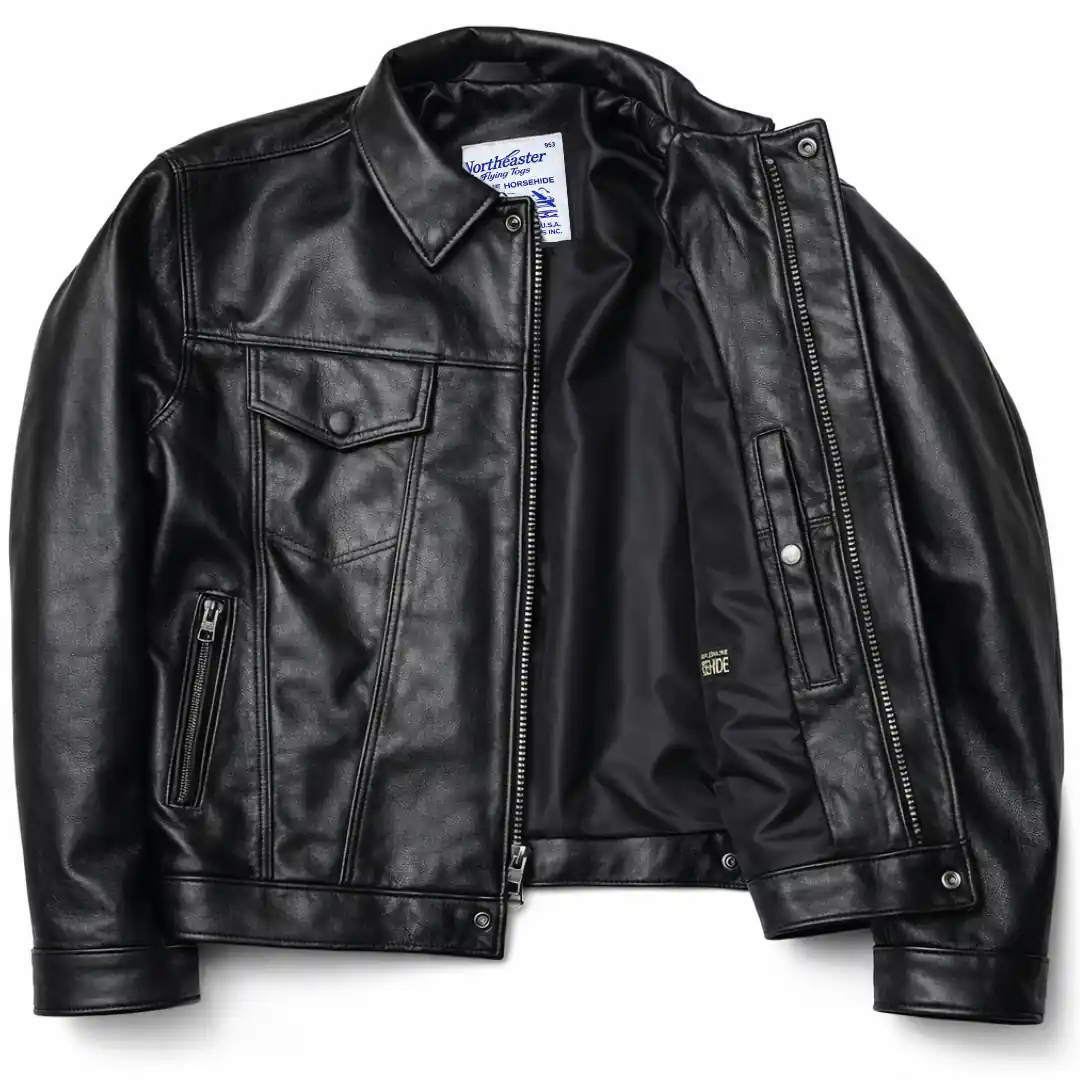 BECK® 501 Trucker Style Genuine Horsehide Motorcycle Jacket - Image 3