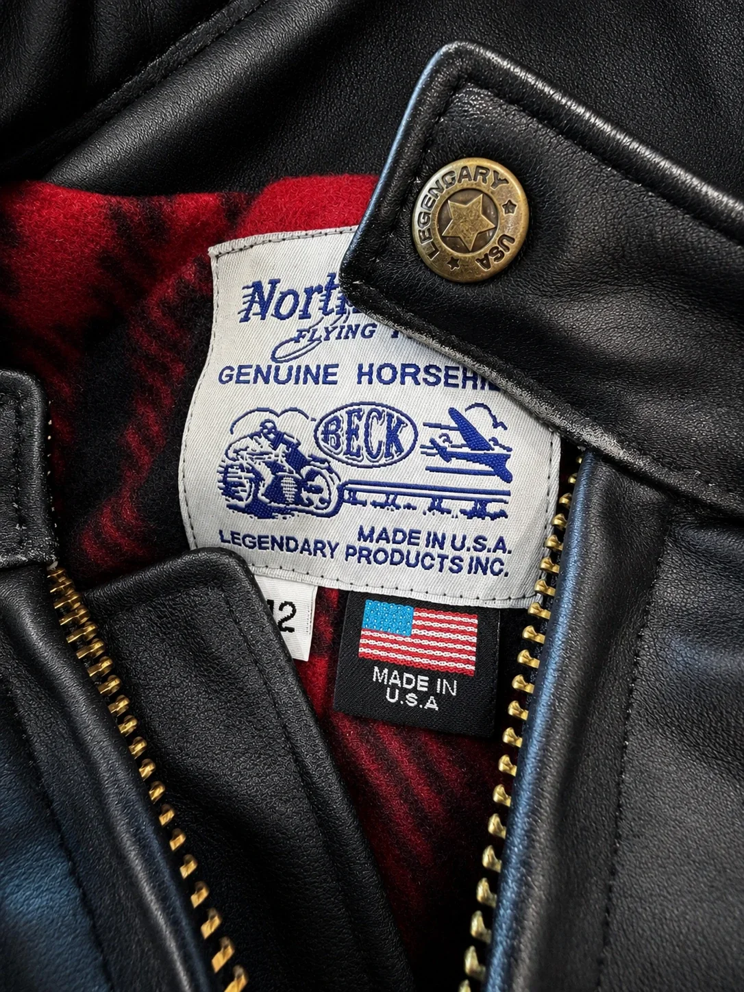 BECK® 666 Distressed Horsehide Leather Motorcycle Jacket - Image 5