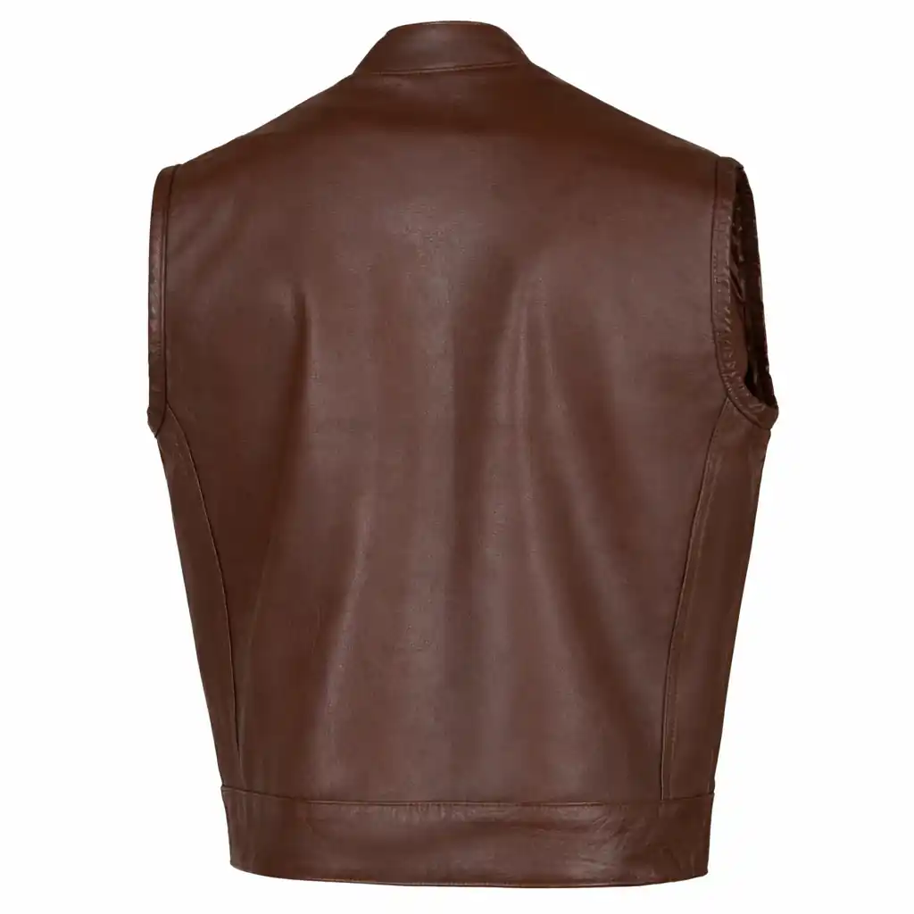 BECK® 566 Horsehide Motorcycle Vest — Brown - Image 3