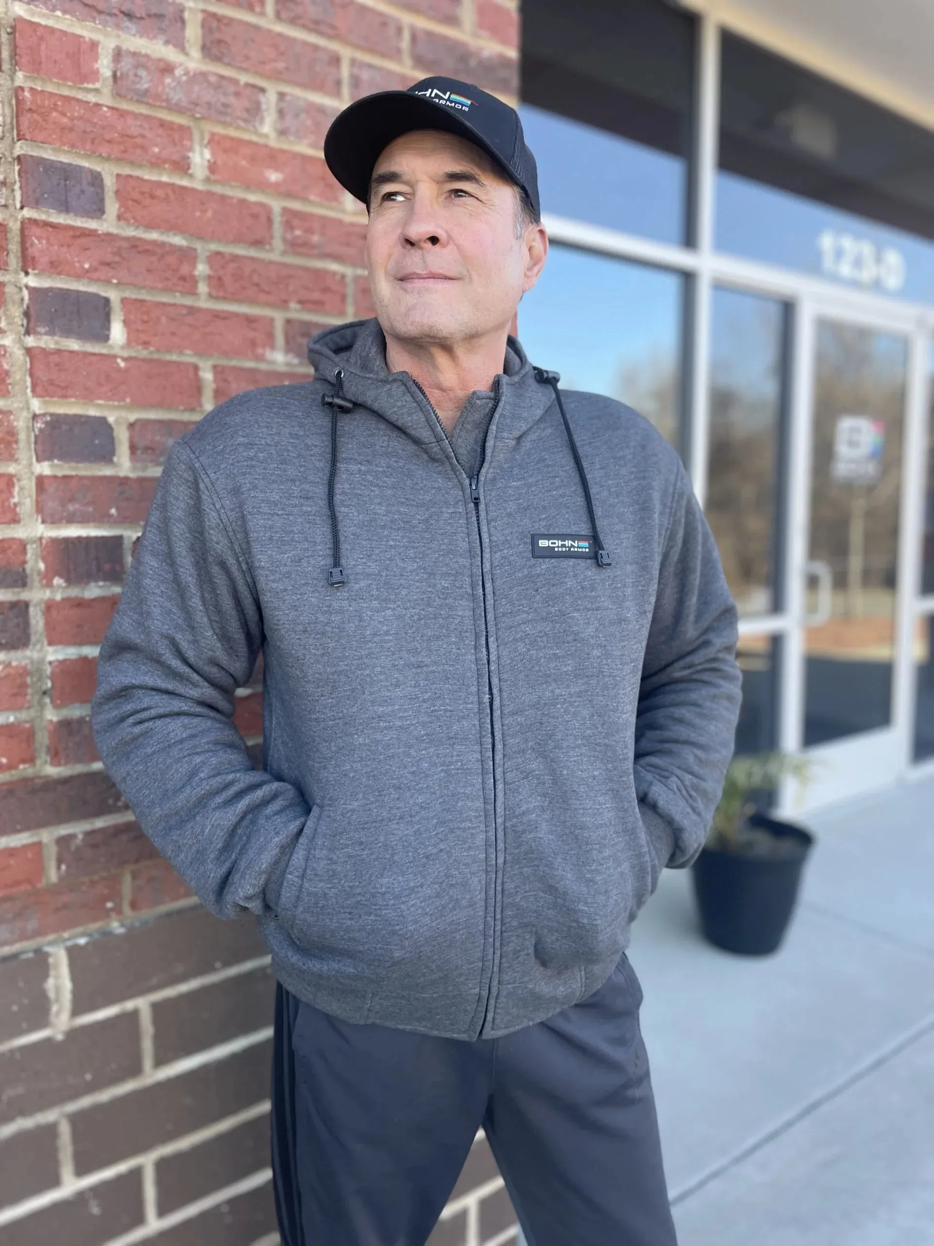Bohn Kevlar Men's Riding Sweatshirt Grey - Image 3