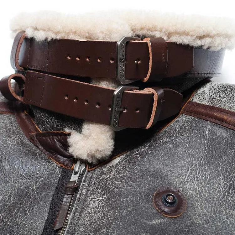 Cockpit USA Men's 100 Mission B-3 Sheepskin Bomber Jacket - Image 3