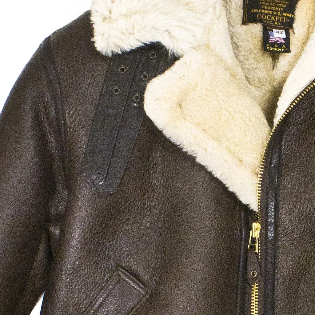 Cockpit USA Men's B-3 Sheepskin Bomber Jacket - Image 5