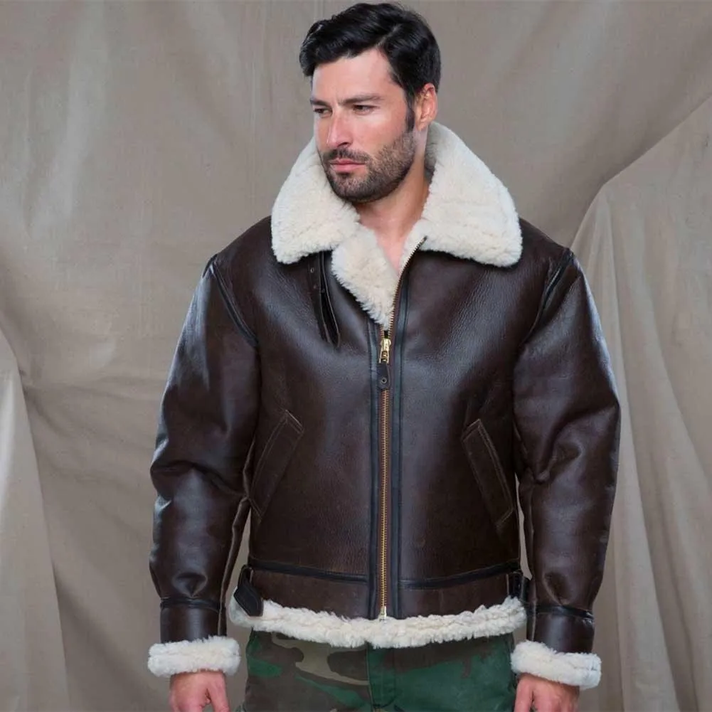 Cockpit USA Men's B-3 Sheepskin Bomber Jacket - Image 6