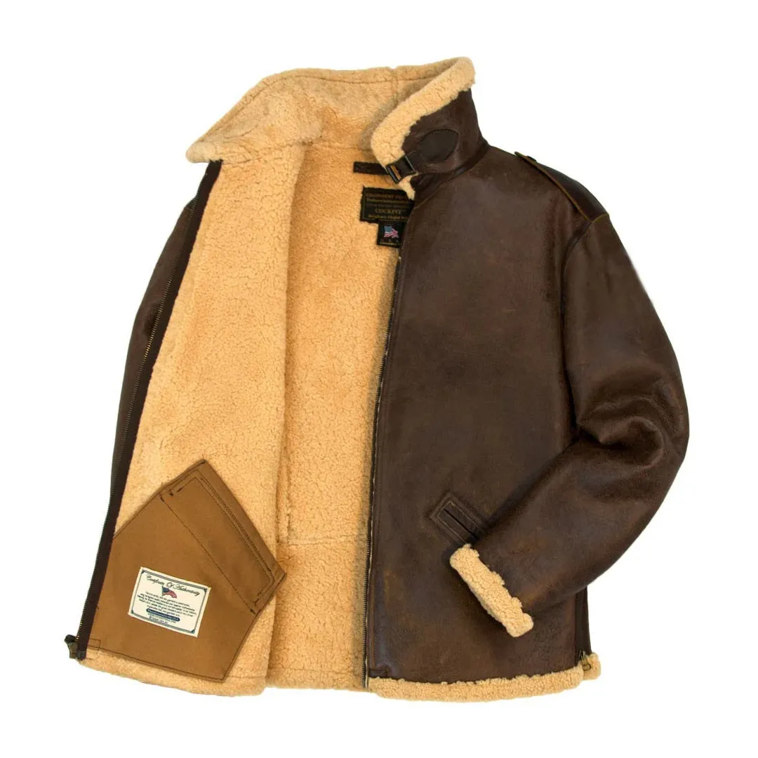 Cockpit USA Men's B-6 Shearling Bomber Jacket - Image 4