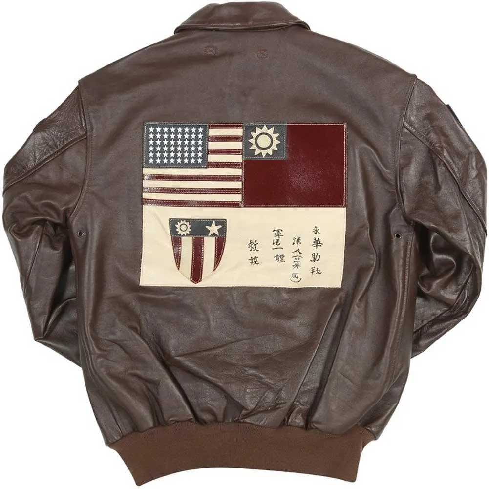 Cockpit USA Men's Flying Tigers Horsehide A-2 Flight Jacket - Image 3