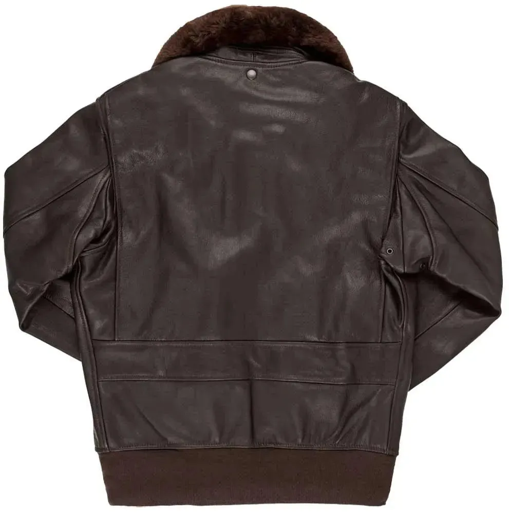 Cockpit USA Men's Modified G-1 Goatskin Leather Flight Jacket - Image 3