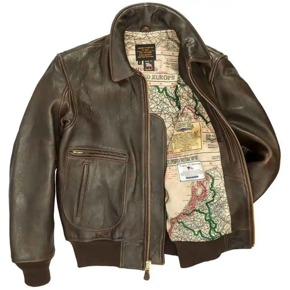 Cockpit USA Men's Modified Raider Leather Flight Jacket - Image 4
