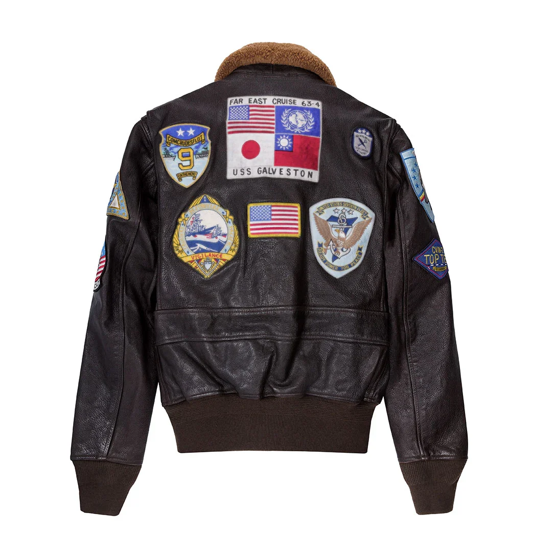 Cockpit USA Men's Reproduction Top Gun G-1 Leather Flight Jacket - Image 4