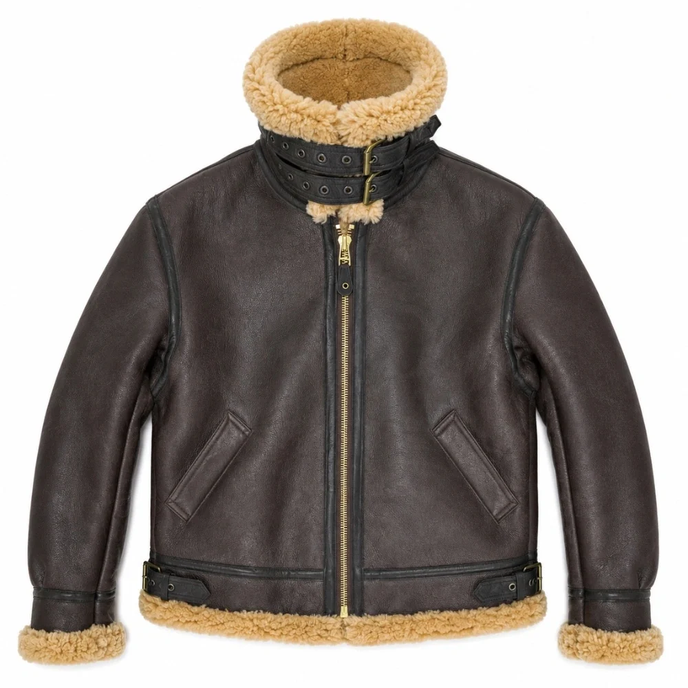 Cockpit USA Men's Spitfire B-3 Sheepskin Bomber Jacket | Made In USA - Image 5