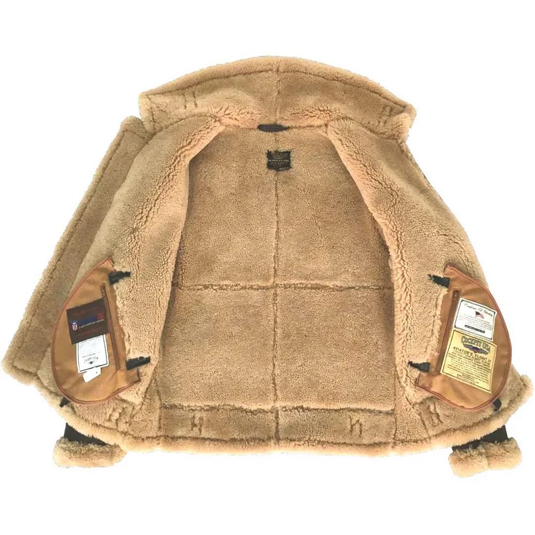 Cockpit USA Men's Spitfire B-3 Sheepskin Bomber Jacket | Made In USA - Image 6