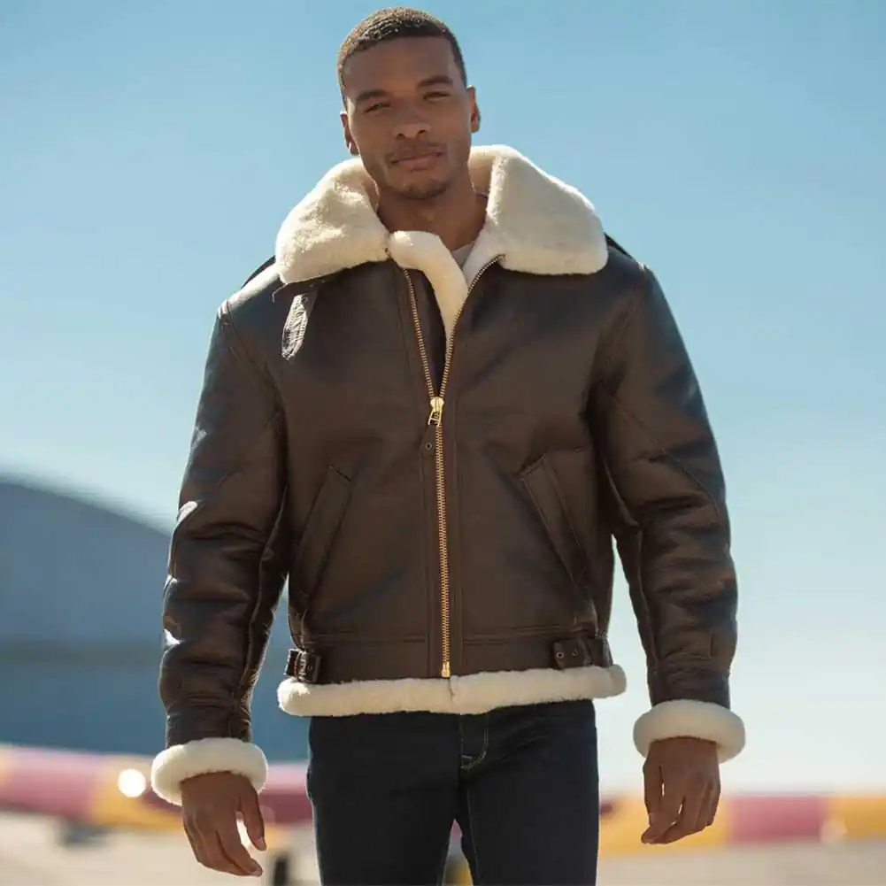 Cockpit USA Men's The General B-3 Sheepskin Bomber Jacket - Image 2