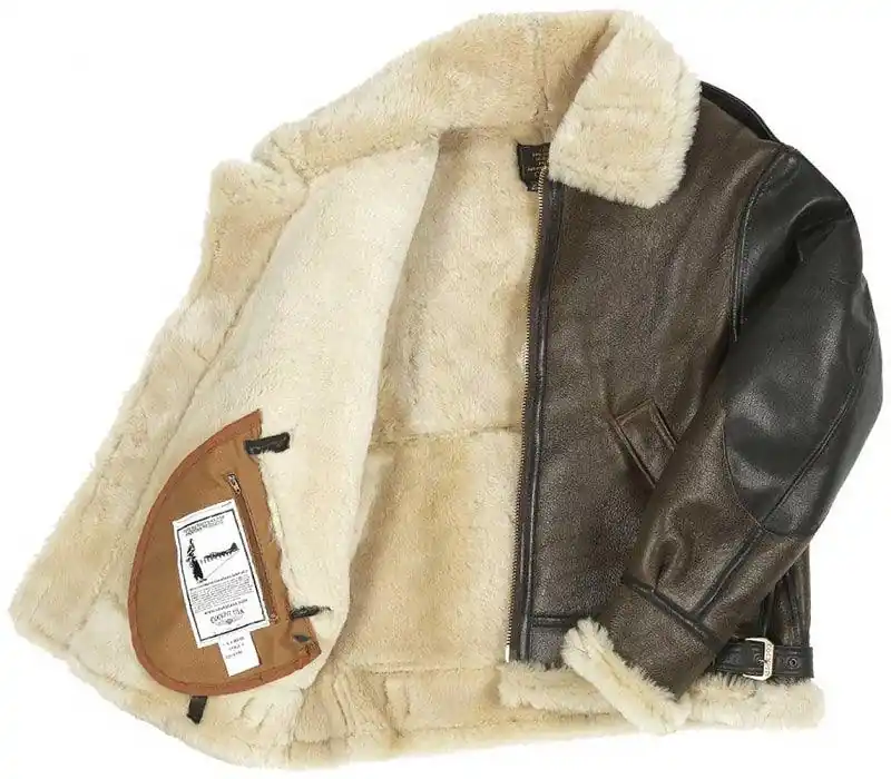 Cockpit USA Men's The General B-3 Sheepskin Bomber Jacket - Image 4