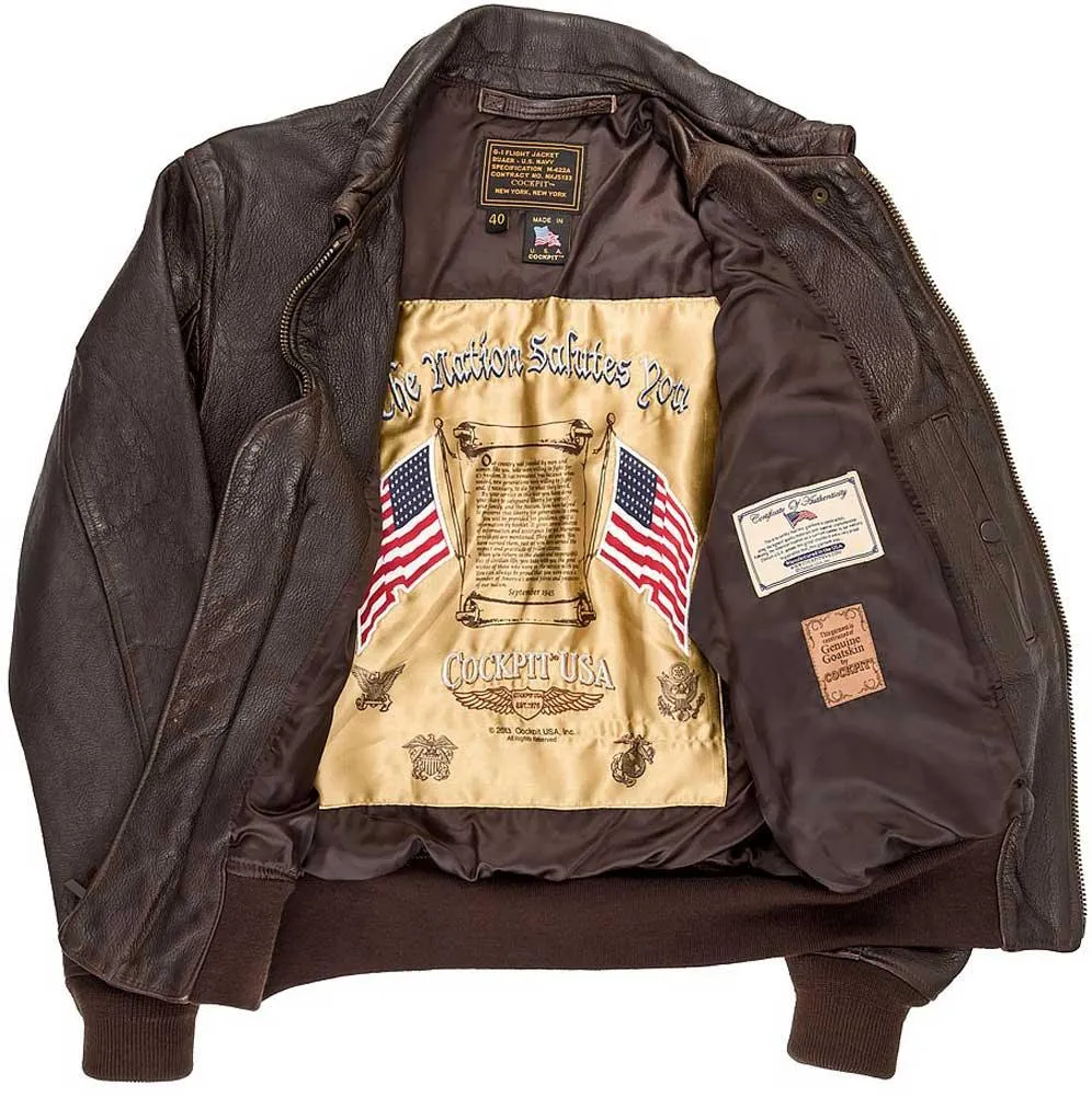 Cockpit USA Mens US Navy Carrier Pilot Jacket - Image 4