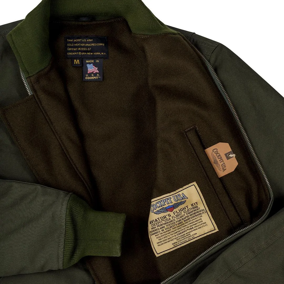 Cockpit USA Mens Wool-Lined WWII American Tanker Jacket - Olive - Image 4