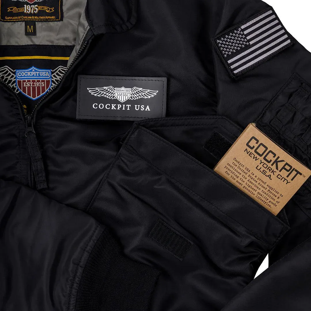 Cockpit USA Movie Heroes Men's Black Stealth Nylon Flight Jacket - Image 5