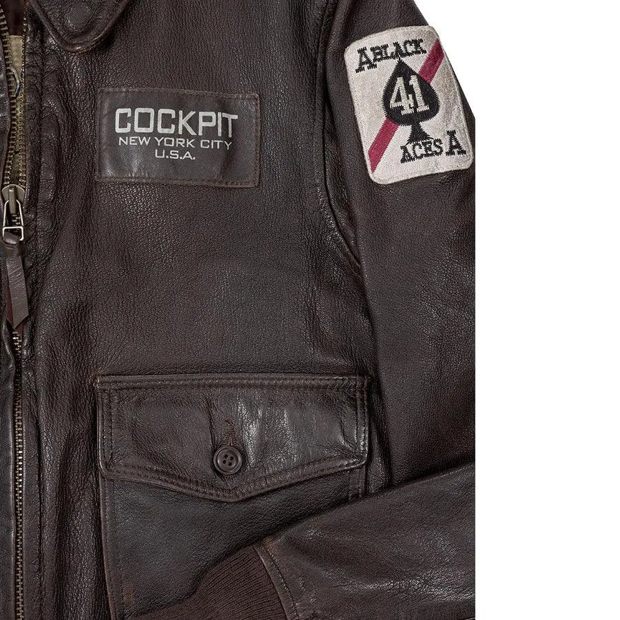 Cockpit USA Men's USS Forrestal Carrier Pilot's Vietnam Flight Jacket - Image 5
