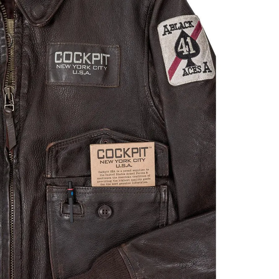 Cockpit USA Men's USS Forrestal Carrier Pilot's Vietnam Flight Jacket - Image 6