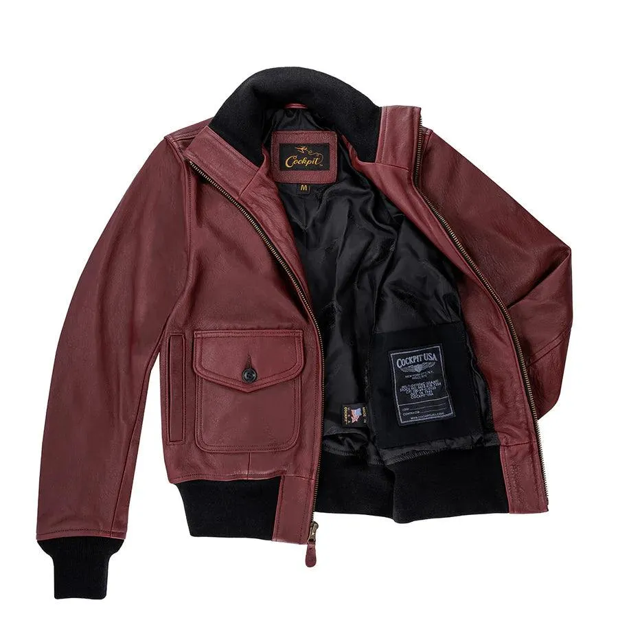 Cockpit USA Womens Amelia Jacket in Burgundy - Image 3