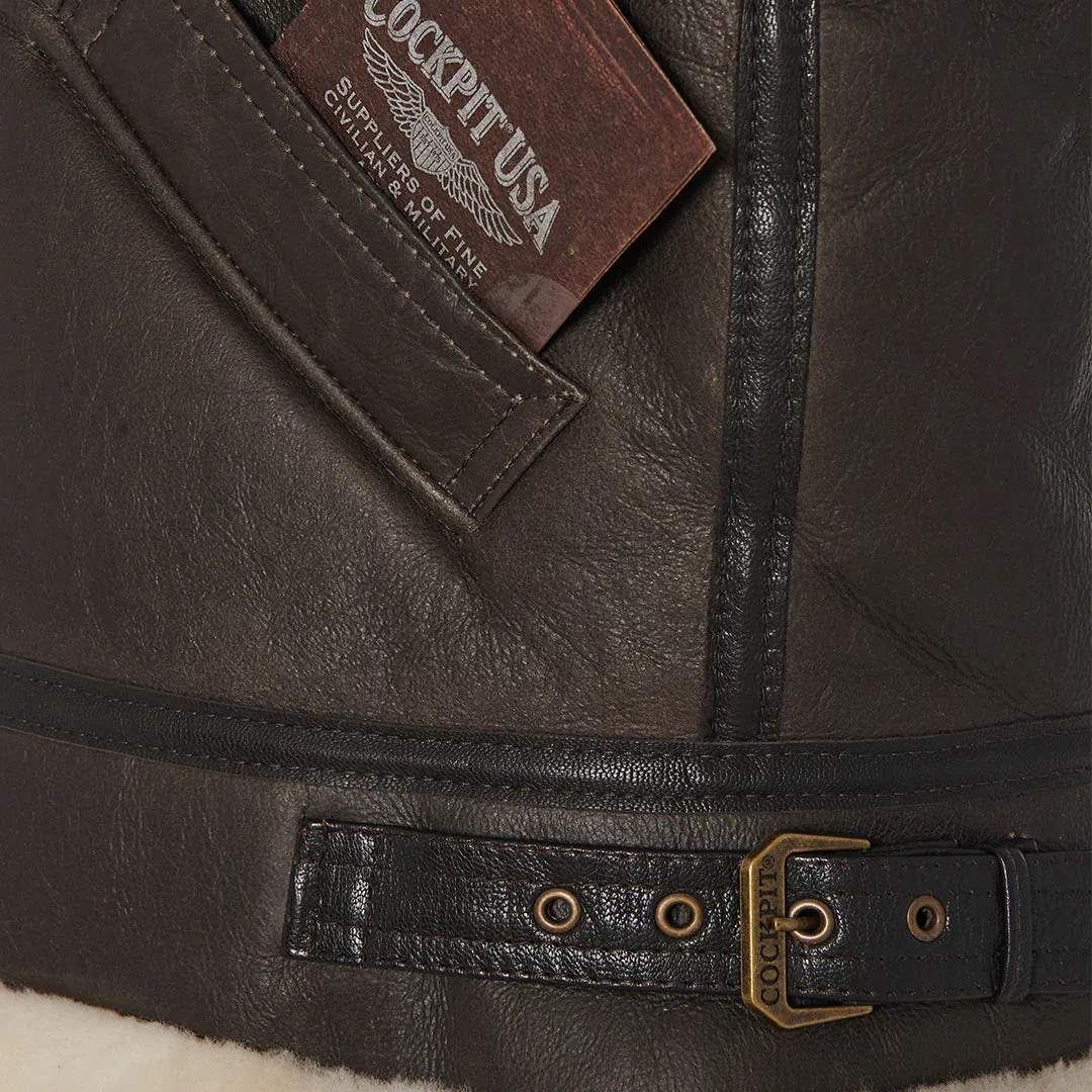 Cockpit USA Womens B-3 Sheepskin Bomber Jacket - Image 7