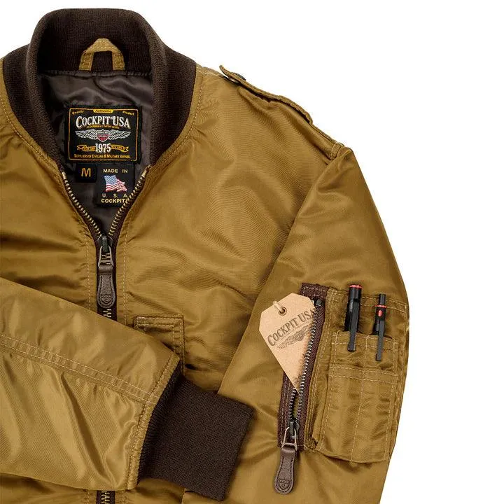 Cockpit USA Women's The Jenny MA-1 Nylon Flight jacket - Image 5