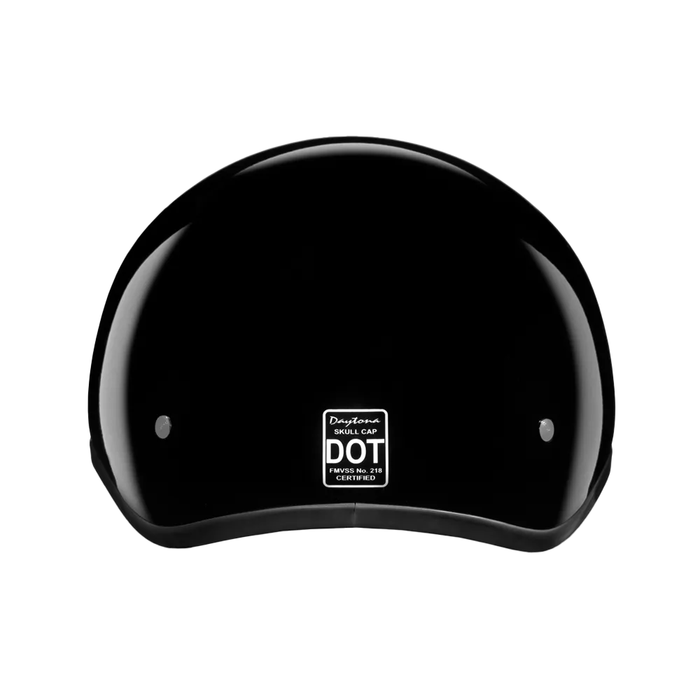 D.O.T. Daytona Skull Cap Jr.- Hi-Gloss Black - Image 2