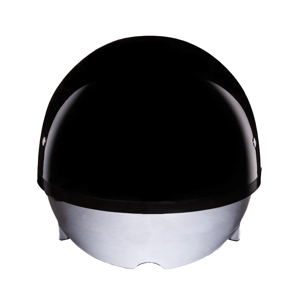 D.O.T. Daytona Skull Cap W/ Inner Shield- Hi-Gloss Black - Image 5