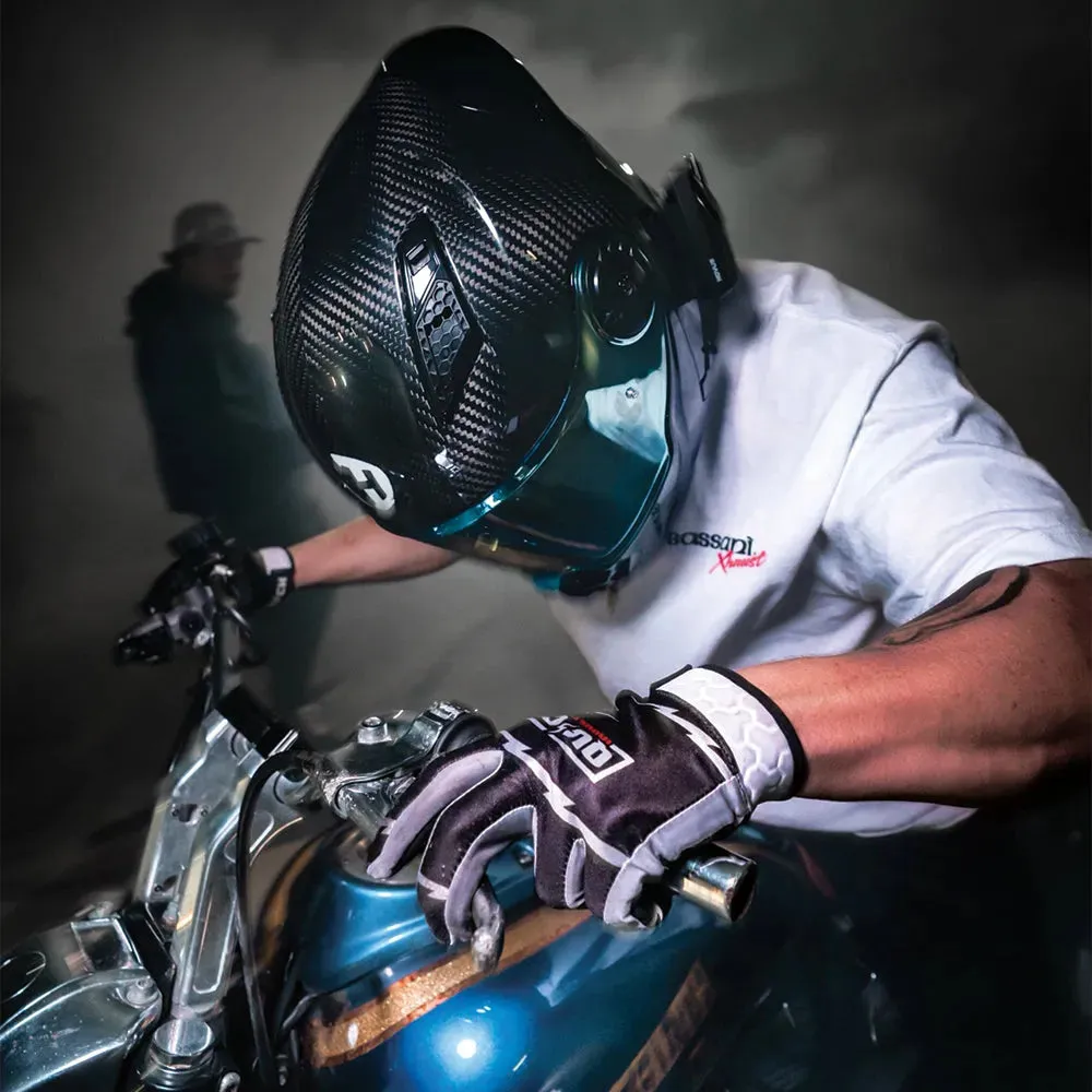 Daytona C6 Pro - Grey Carbon Fiber Modular Motorcycle Helmet - Image 10