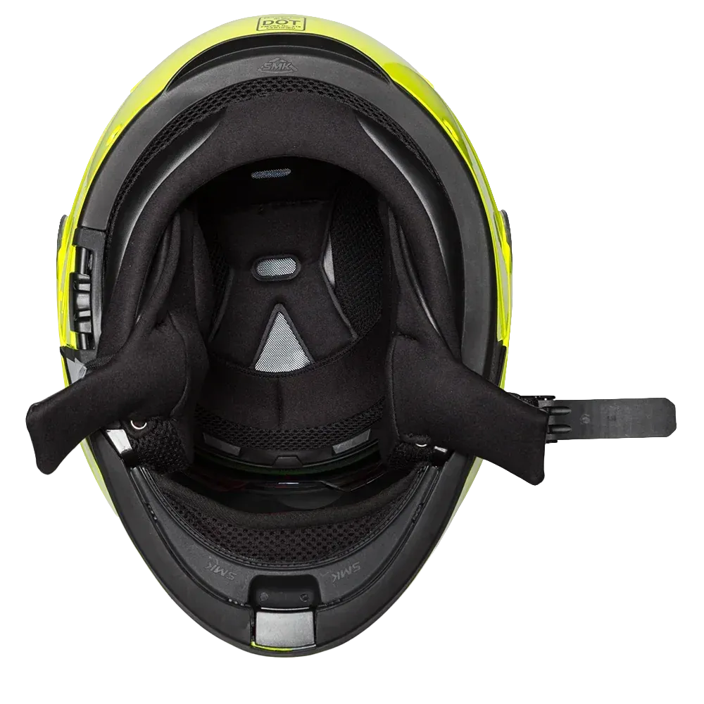 Daytona Glide Modular Motorcycle Helmet - Bluetooth Ready, Dual Visor - Fluorescent Yellow | DOT Approved - Image 7