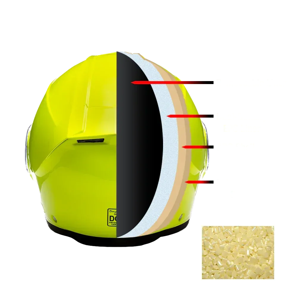 Daytona Glide Modular Motorcycle Helmet - Bluetooth Ready, Dual Visor - Fluorescent Yellow | DOT Approved - Image 9