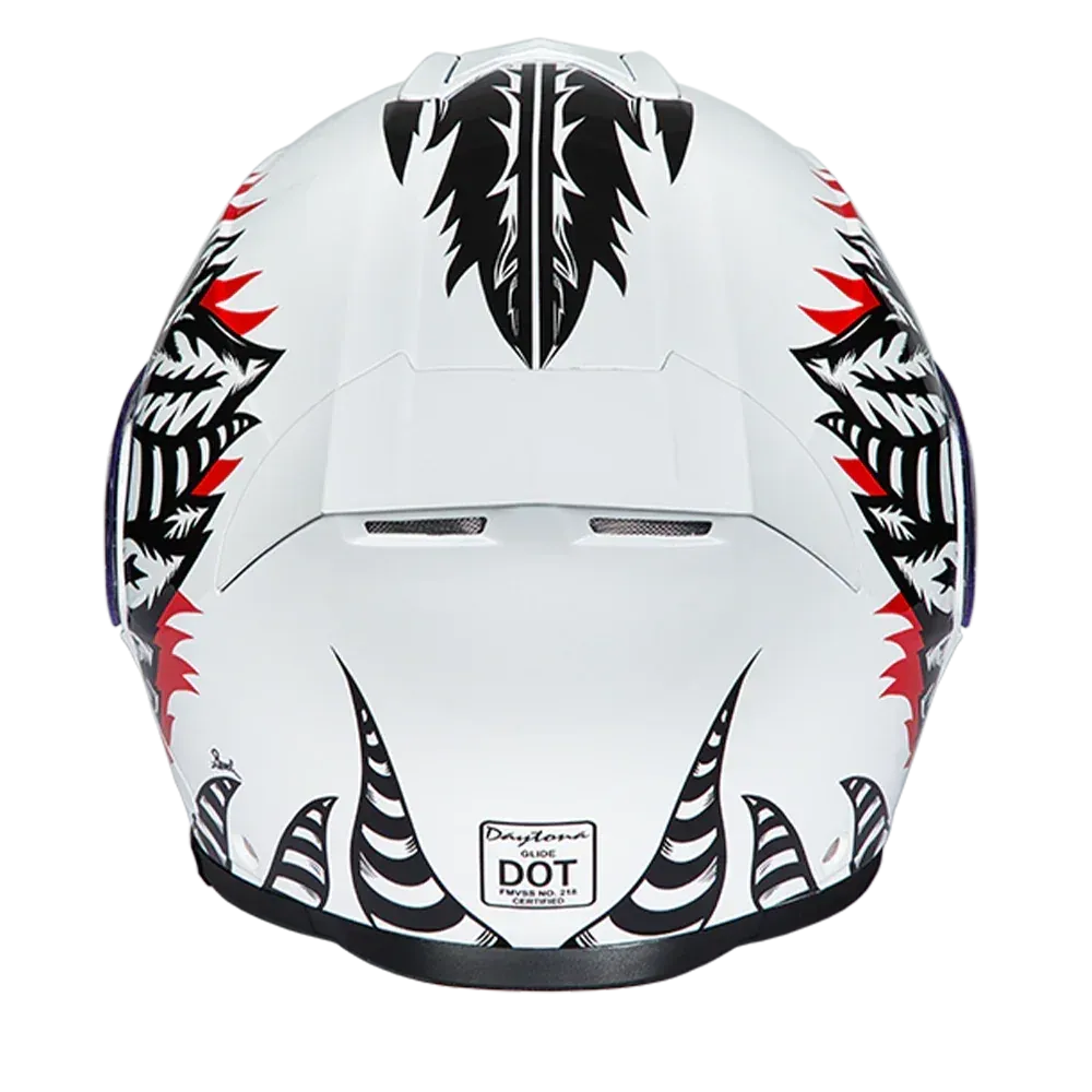 Daytona Glide Modular Motorcycle Helmet - Bluetooth Ready, Dual Visor - Phoenix | DOT Approved - Image 4