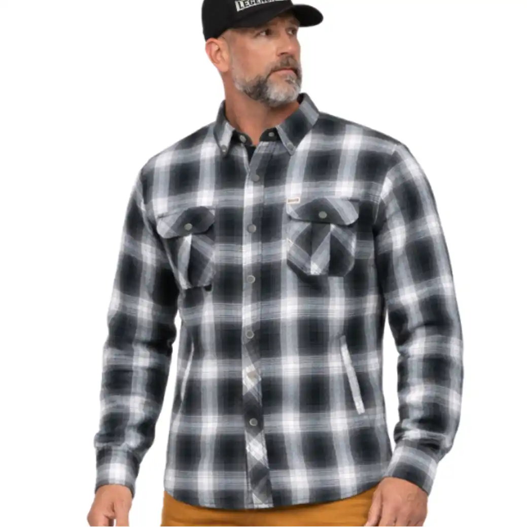 Derringer 'Street Guard' Men's Heavy Duty Flannel Riding Shirt Jacket - Image 2