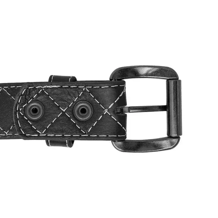 Diamond Stitched Genuine Cowhide Leather Belt 1.5" - Image 18