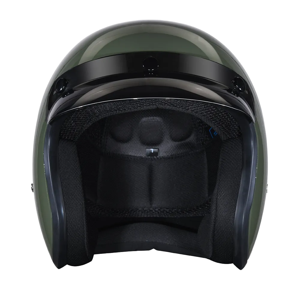Daytona Cruiser Open Face Motorcycle Helmet - Visor & Graphics - 2nd Amendment Seal | DOT Approved