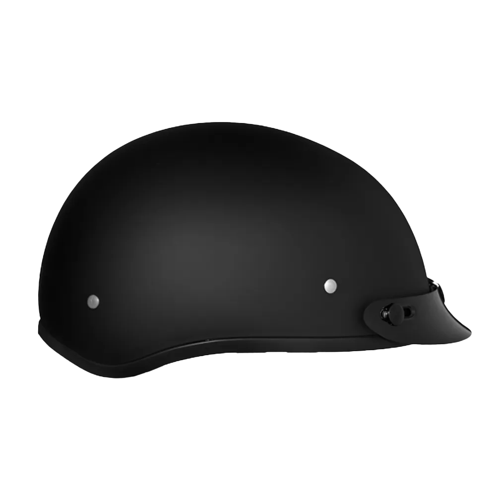 Daytona Skull Cap Half Shell Motorcycle Helmet - Beanie Style - Dull Black | DOT Approved - Image 5
