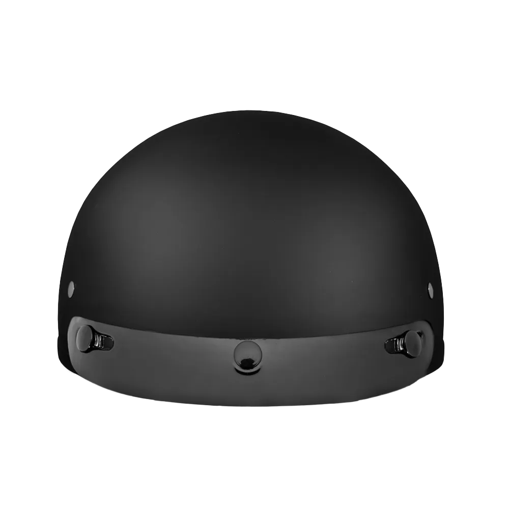 Daytona Skull Cap Half Shell Motorcycle Helmet - Beanie Style - Dull Black | DOT Approved - Image 6