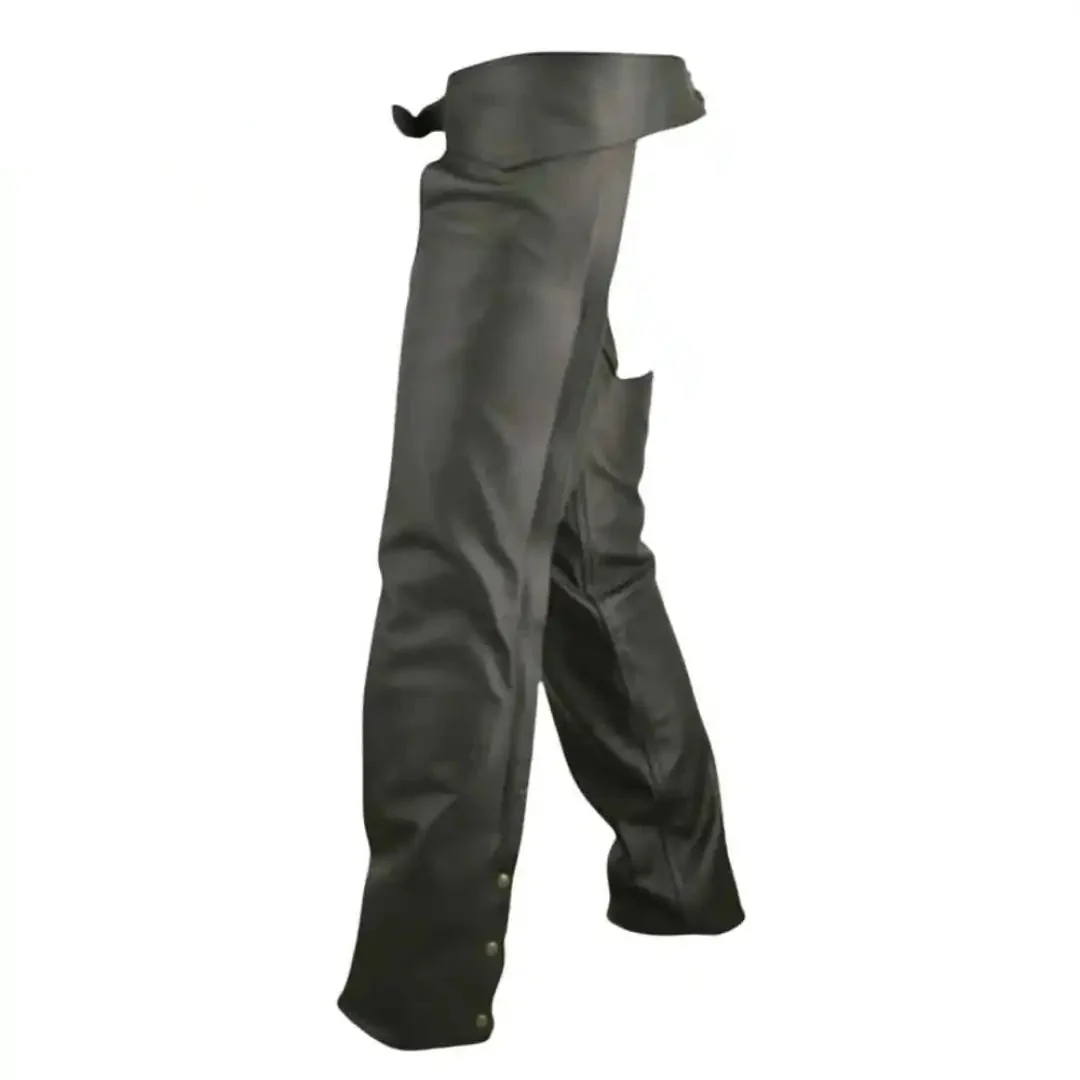 Legendary Bad Ass Leather Motorcycle Chaps - Black