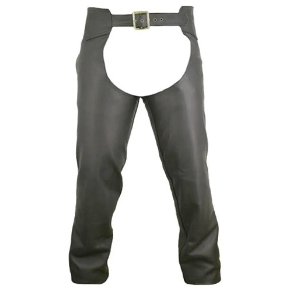 Legendary Bad Ass Leather Motorcycle Chaps - Black - Image 2