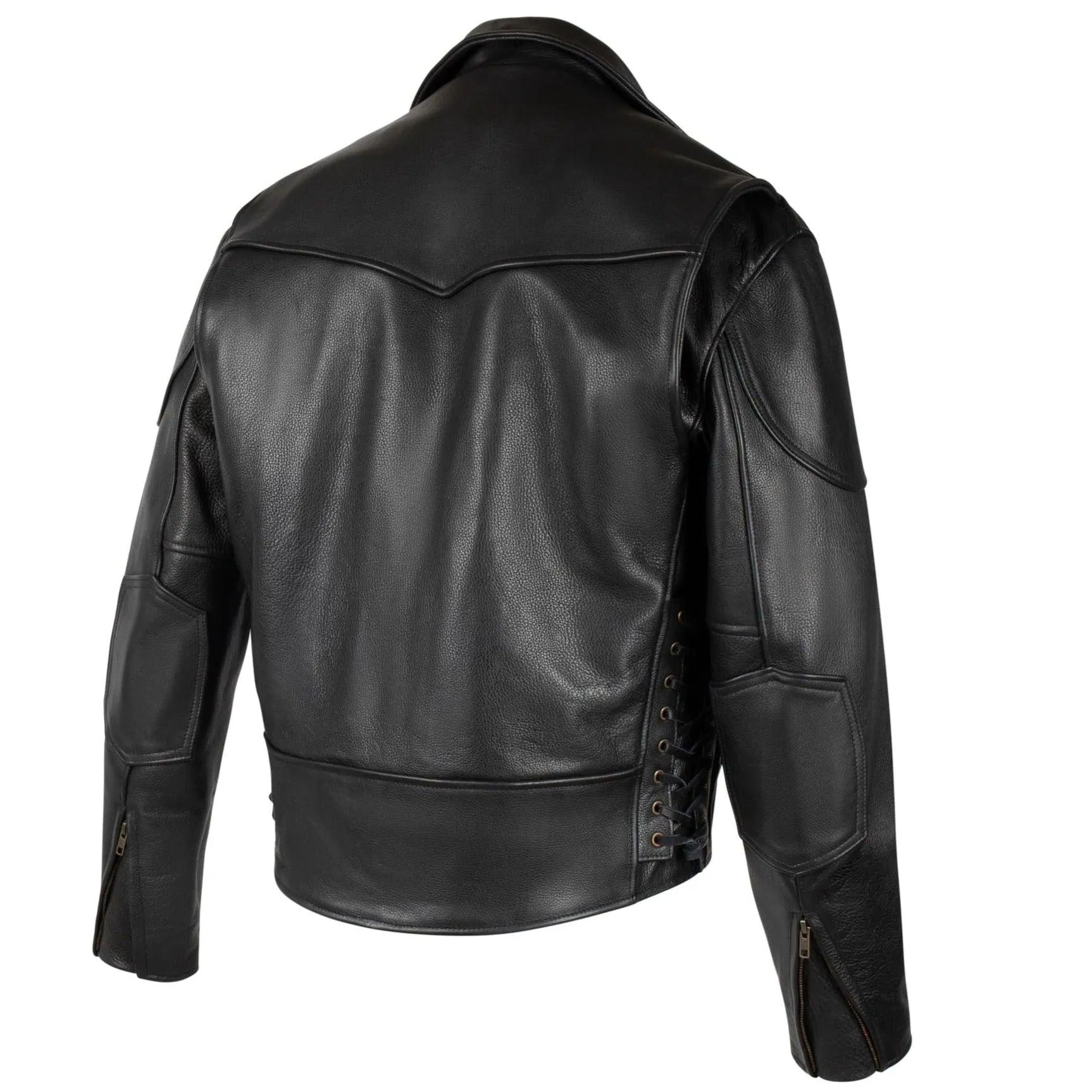 Legendary Black Hills Men's Leather Motorcycle Jacket - Image 3
