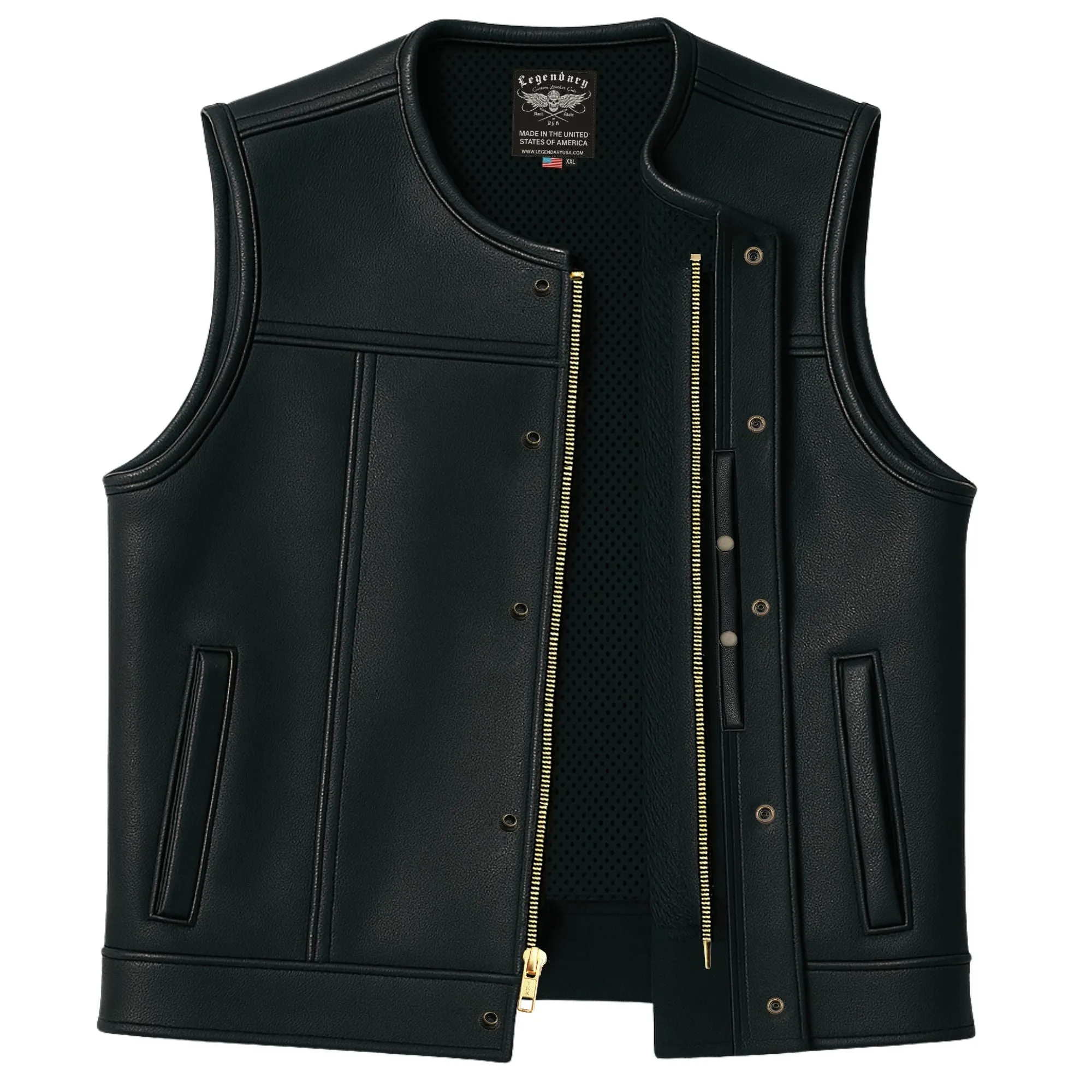 Legendary Classic NCP Fitted Leather Club Vest - Image 3