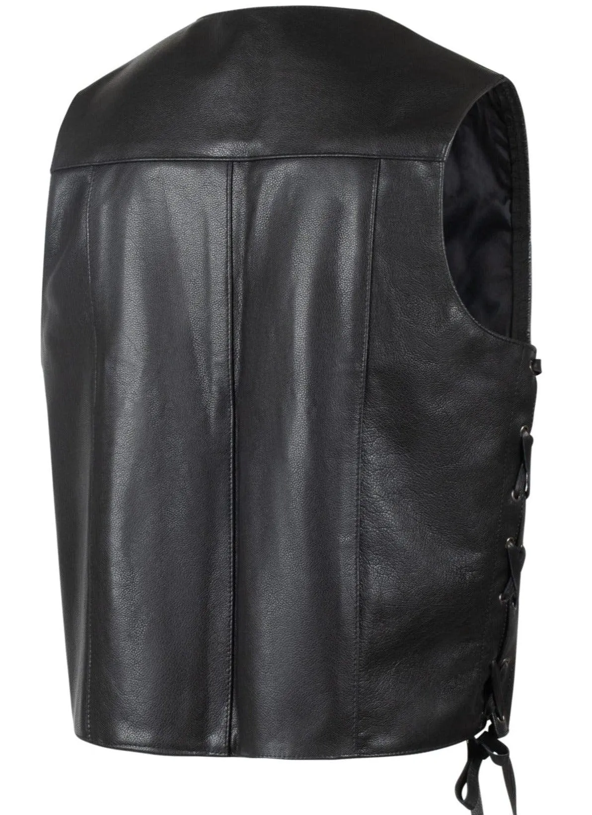 Legendary Dixon Men's Leather Motorcycle Vest - Image 3