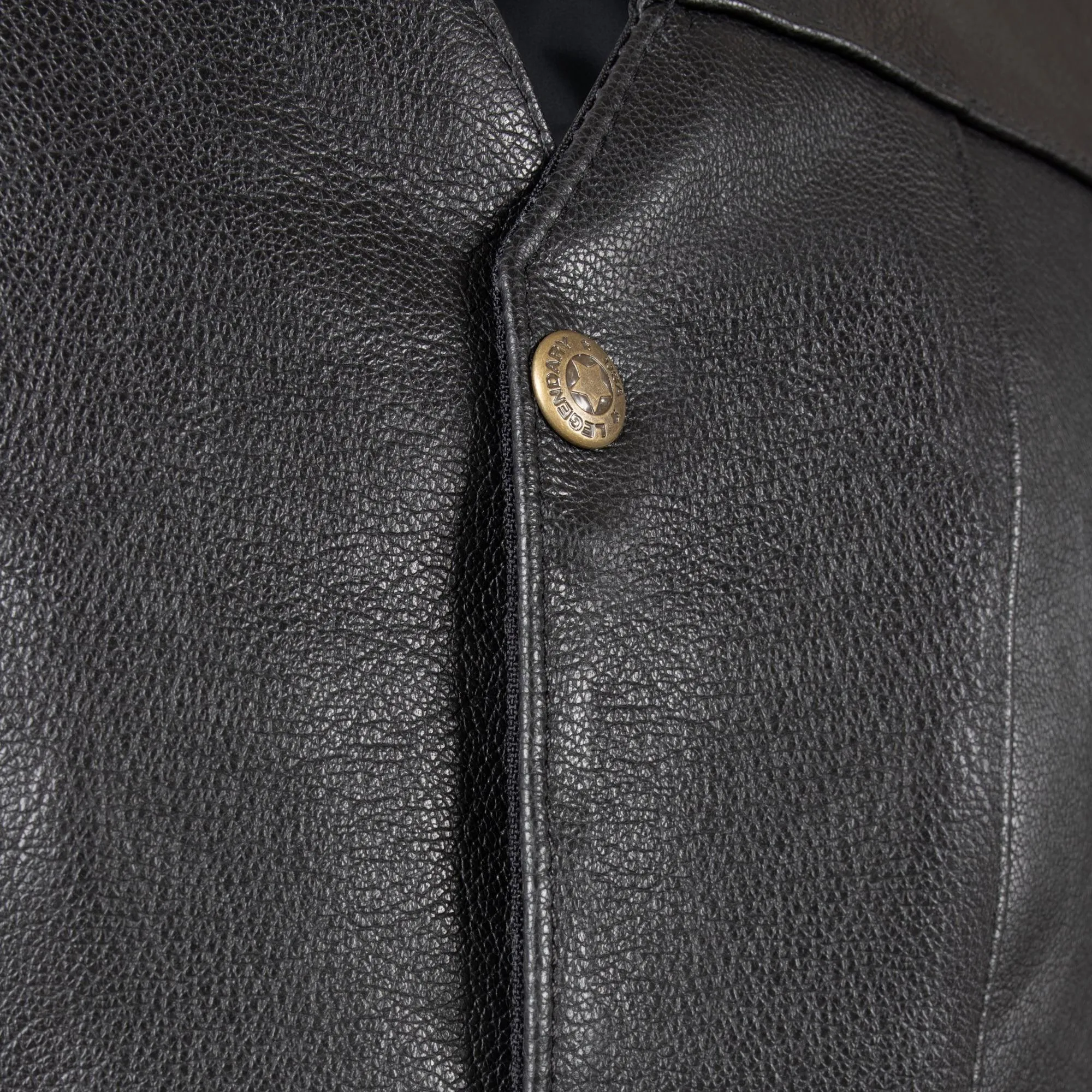 Legendary Dixon Men's Leather Motorcycle Vest - Image 4