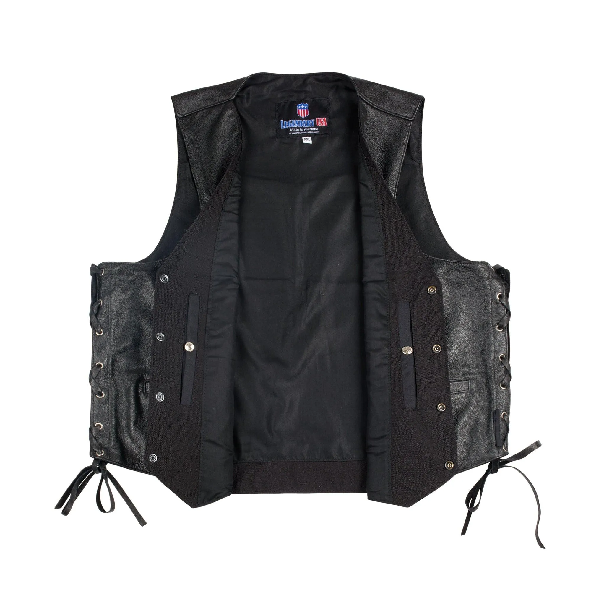 Legendary Gunslinger Men's Leather Vest - Image 3