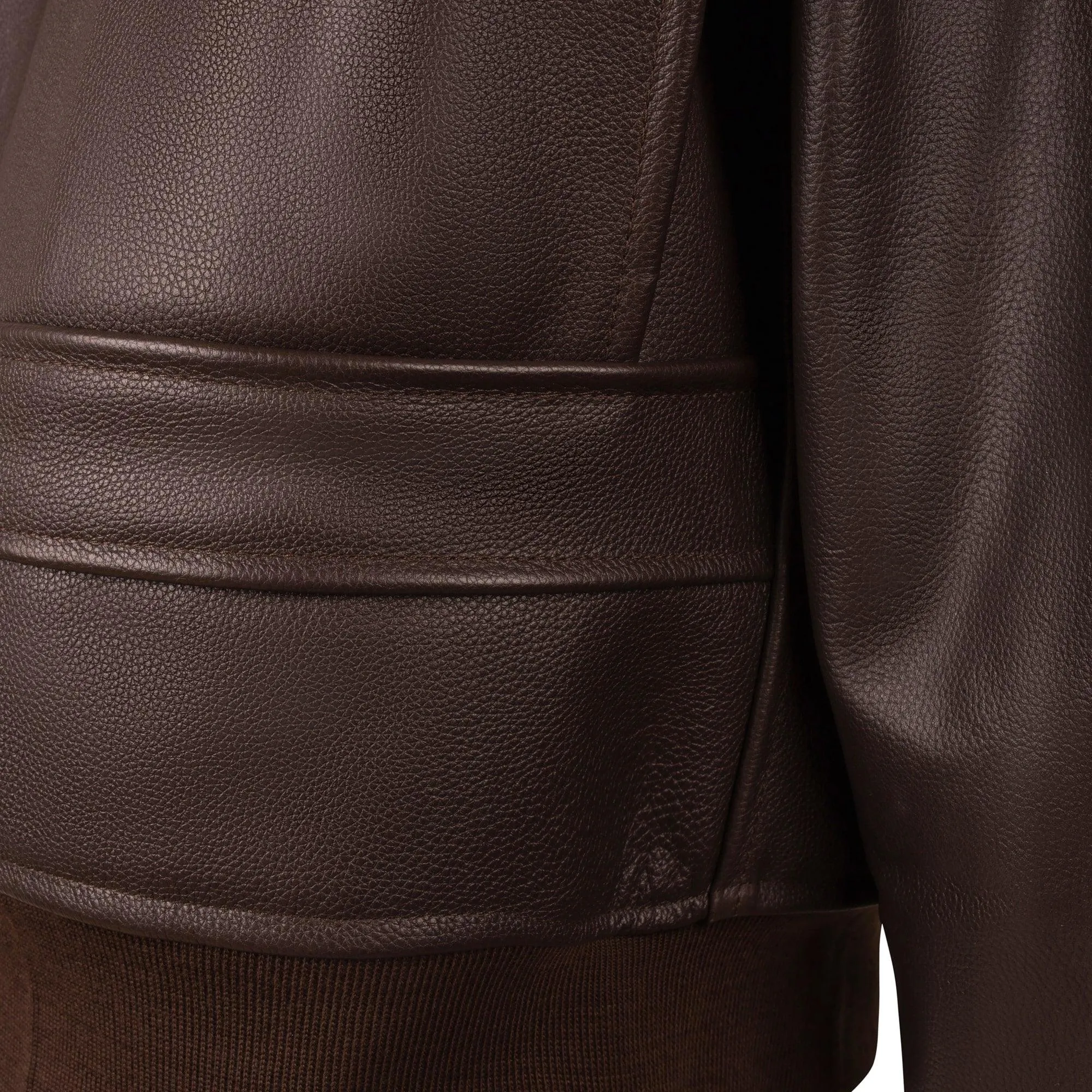 Legendary Hellcat Men's G-1 Leather Flight Jacket w/Side Entry - Image 6