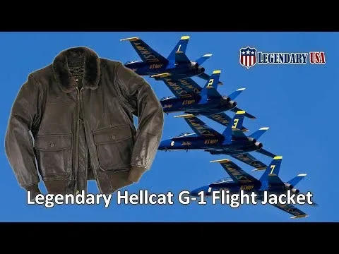 Legendary Hellcat Men's G-1 Leather Flight Jacket w/Side Entry - Image 9