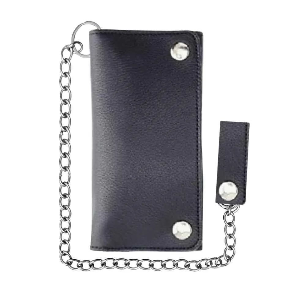 Legendary Horsehide Biker Long Wallet w/ Chain Made in USA