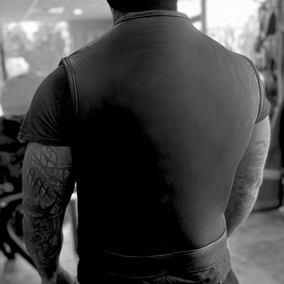 Legendary LowLife Leather Cropped Club Vest - Image 4