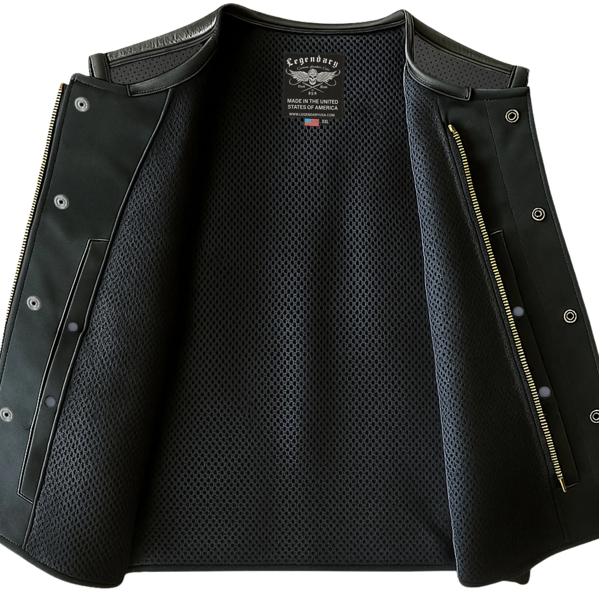 Legendary LowLife Perforated Leather Club Vest - Image 3