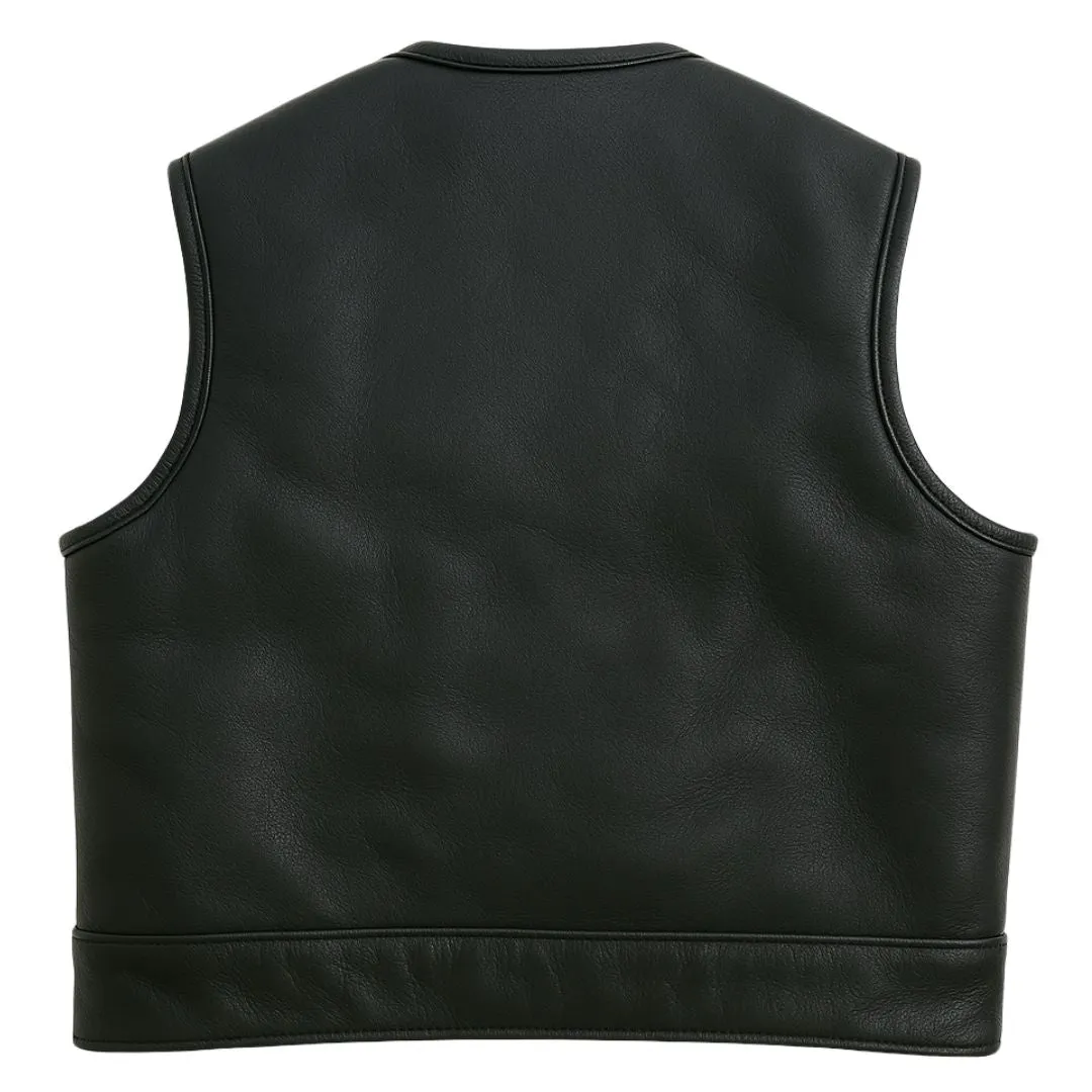 Legendary Lowlife Z Black Leather Club Vest - Image 2