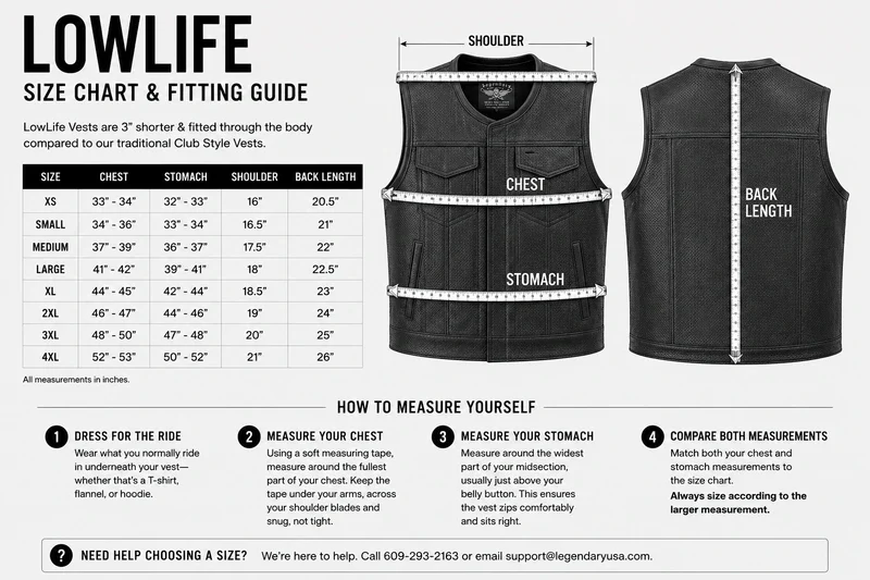 Legendary LowLife Z Perforated Black Leather Vest - Image 4