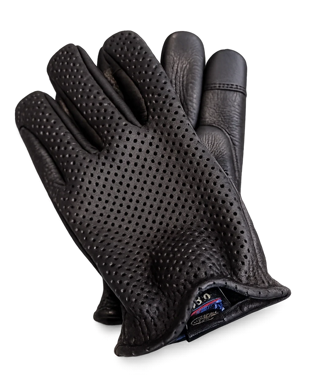 Ventilated Touchscreen Deerskin Gloves - Image 4